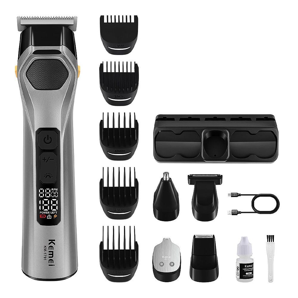 Kemei KM-1791 14-in-1 Rechargeable Hair Clipper Set