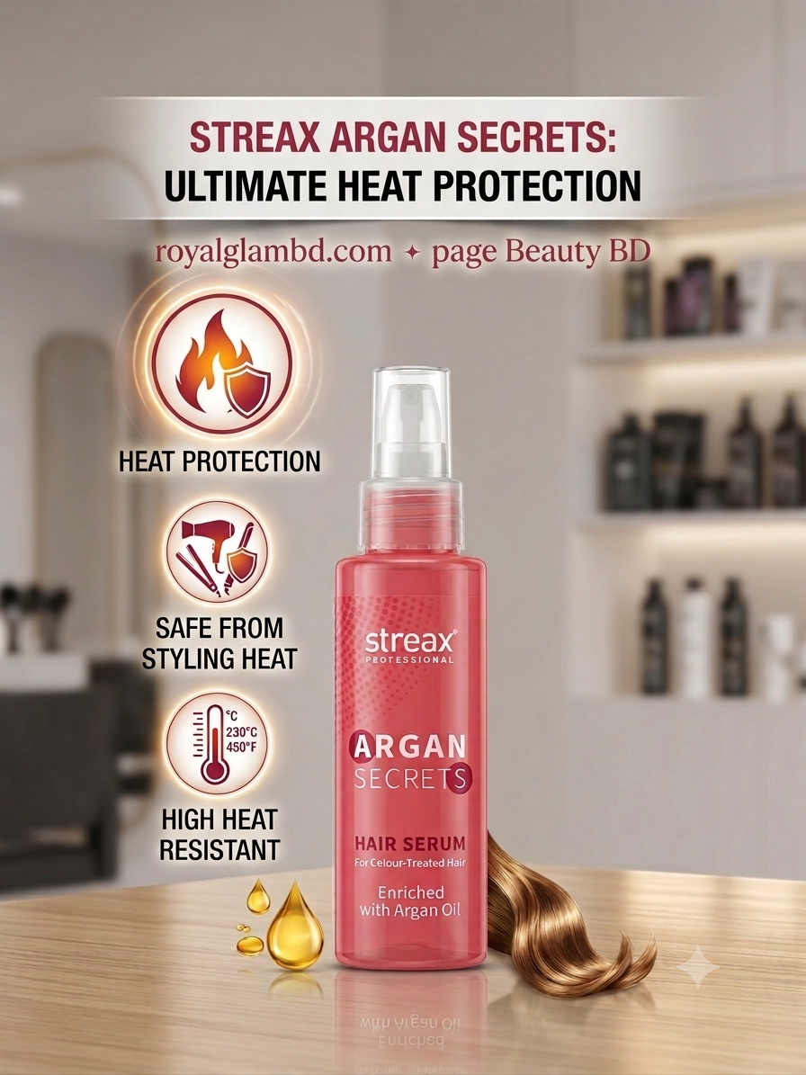 1784403074101 Streax Professional Argan Secrets Hair Serum (Ultimate Heat Protection - Image 1