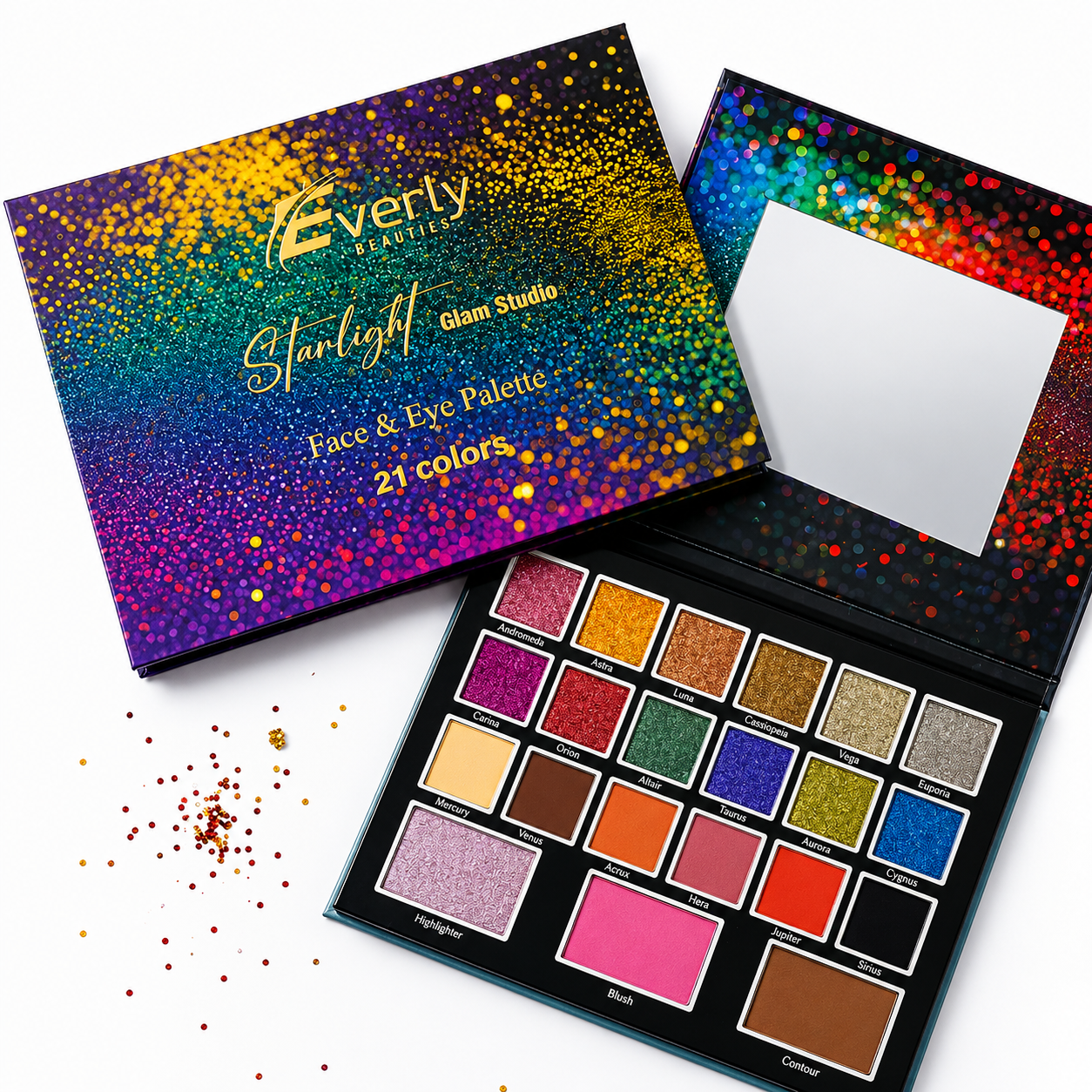 Everly Beauties Starlight Glam Studio Face & Eye Palette