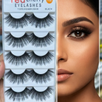 Red Cherry False Eyelashes 100% Human Hair - Y156 (5 Pairs, Black)