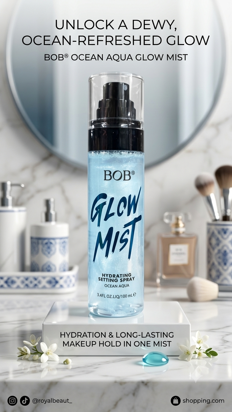 1789996124787 BOB Glow Mist Hydrating Setting Spray - Ocean Aqua (100ml) - Image 1