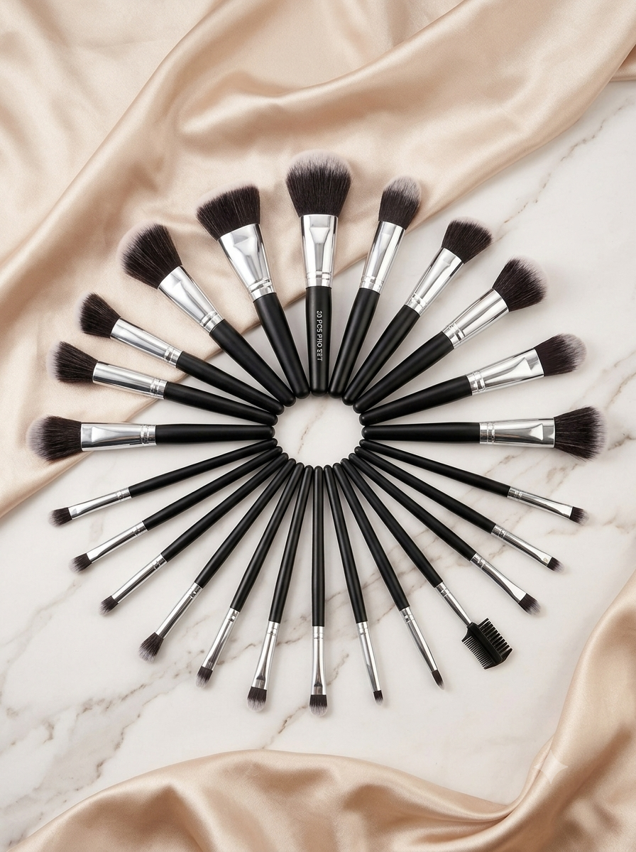 1790004500495 Professional 20 Pcs Makeup Brush Set - Image 1