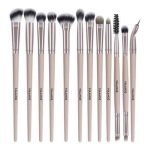 MAANGE 12 Pcs Professional Makeup Brush Set - Champagne Beige / Nude