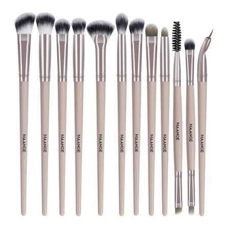 IMG-20260921-WA0120 MAANGE 12 Pcs Professional Makeup Brush Set - Champagne Beige / Nude - Image 1