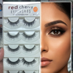 Red Cherry False Eyelashes 100% Human Hair - Y150 (5 Pairs, Black)
