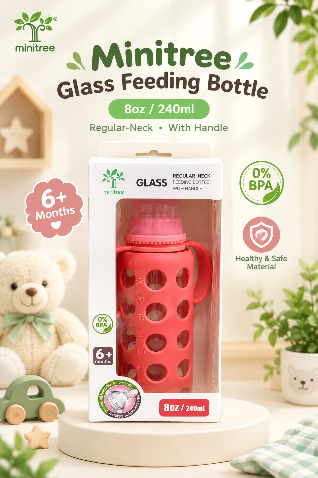file_0000000059708206b4334f1afb355d0e Minitree Glass Regular-Neck Feeding Bottle with Handle (8oz / 240ml) - Image 1